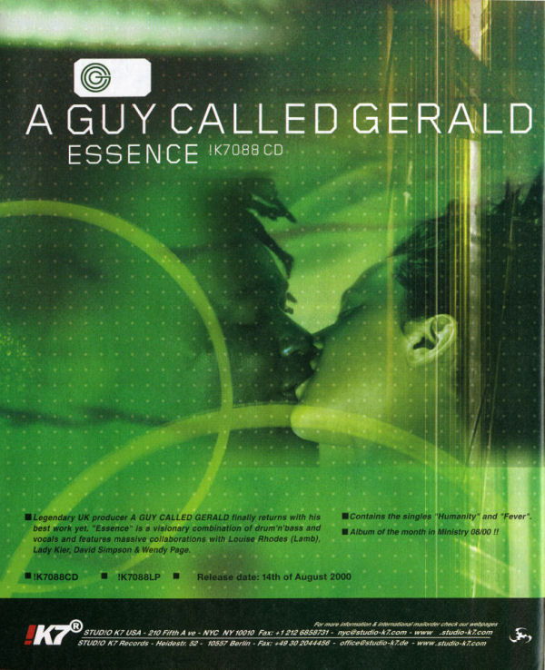 A Guy Called Gerald - Essence - US Advert