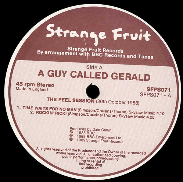 A Guy Called Gerald - The Peel Sessions - UK 12" Single - Side A