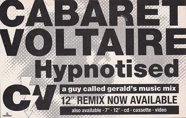 Cabaret Voltaire - Hypnotised - UK Advert - NME - 4th November 1989