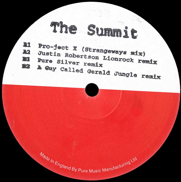 Pro-ject X - The Summit - UK Promo 12" Single
