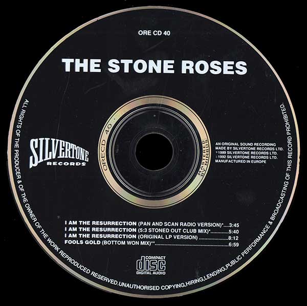 The Stone Roses - I Am The Resurrection - UK CD Single - CD