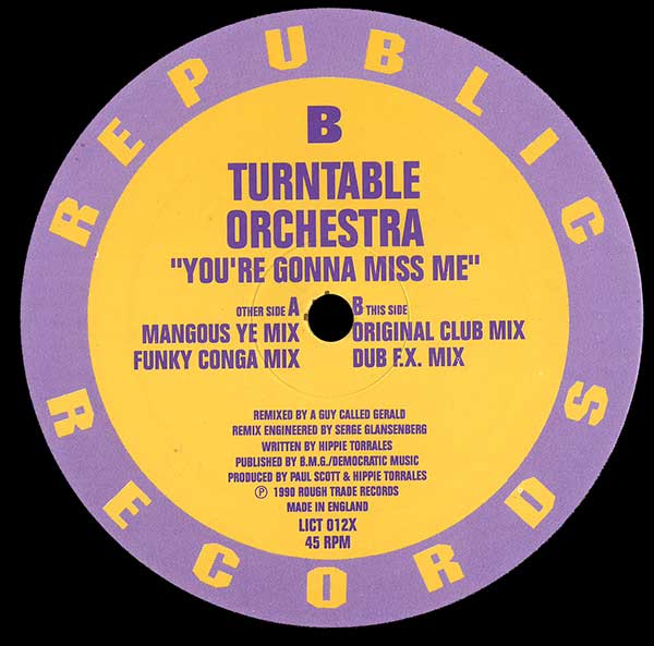 Turntable Orchestra - You're Gonna Miss Me (A Guy Called Gerald Remixes)