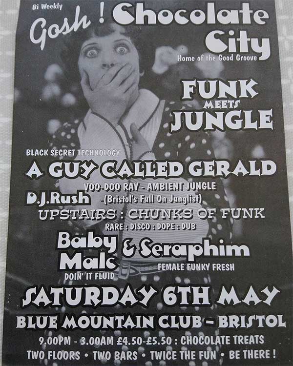 6 May - A Guy Called Gerald, Chocolate City, Blue Mountain Club, Bristol, England