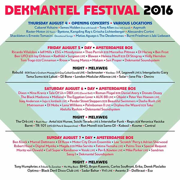 5 August: Rebuild (A Guy Called Gerald / Graham Massey), Dekmantel Festival 2016, Melkweg, Amsterdam, The Netherlands