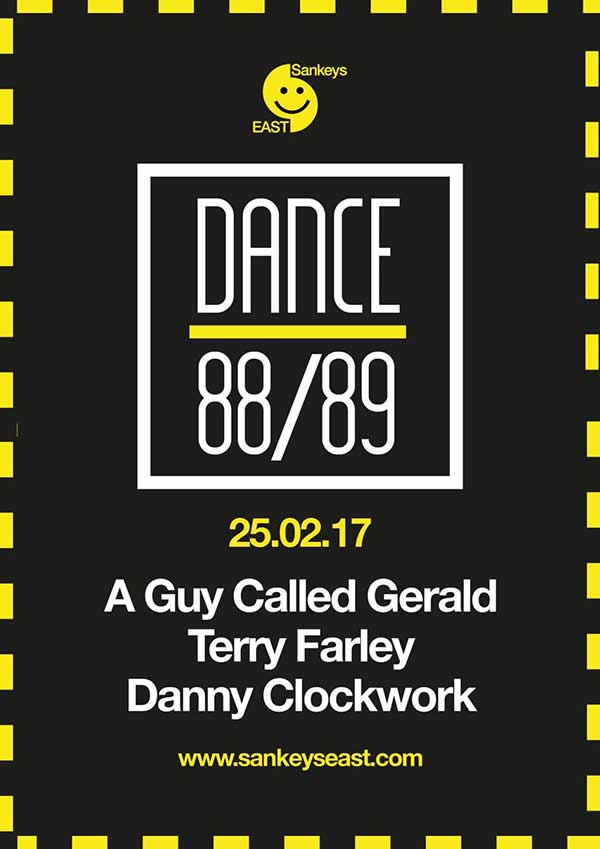 25 February: A Guy Called Gerald, Dance 88/89, Sankeys East, Romford, Essex, England