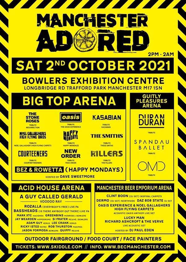 2 October: A Guy Called Gerald, Manchester Adored, The Circus, Bowlers Exhibition Centre, Manchester, England