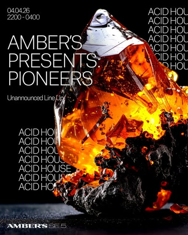 4 April: A Guy Called Gerald Live, Amber's Presents: Pioneers - Acid House, Amber's, Manchester, England