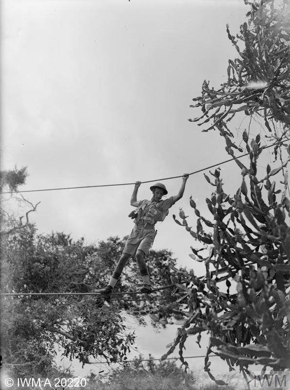 Royal Marine undergoing jungle training at Ceylon, September 1943.